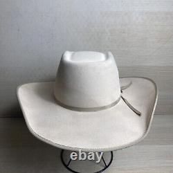 Serratelli 5X Beaver Blend Ribbon Tie Western Cowboy Hat Taupe Size 6 7/8