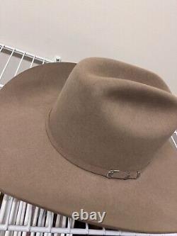 Serratelli 5x Light Brown / Grey Western Cowboy Hat Size 7 3/8 Lightly Worn