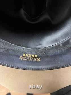 Serratelli 5x Light Brown / Grey Western Cowboy Hat Size 7 3/8 Lightly Worn