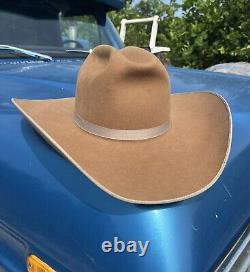 Serratelli 6x Felt cowboy hat Cattleman Mule Kick Desert Size 7 1/4 Long Oval