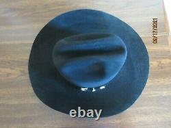 Serratelli Beaumont 6x Beaver Black Cowboy Hat, Long Oval, Size 7 1/8