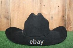 Serratelli'Boss' Black 10X Beaver Felt Long Oval 4.5 Brim Cowboy Hat Sz. 6 7/8