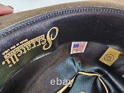 Serratelli Cowboy Hat 2X Western Chocolate Brown Long Oval Made USA 7 5/8 61 Bow