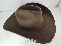 Serratelli Cowboy Hat 2X Western Chocolate Brown Long Oval Made USA 7 5/8 61 Bow
