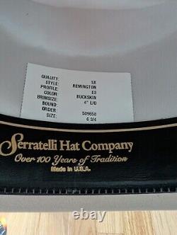 Serratelli Hat Company Cowboy Hat Size 6 3/4 Brim Size 4 Remington SHCDC