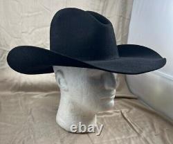 Serratelli Hat Company Gus Type Crown 5X Beaver Cowboy USA Black