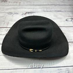 Serratelli Mens 6X Beaver Felt Cowboy Hat Size 6 7/8 Long Oval Black Western USA