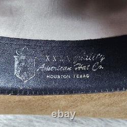 Size 6 3/4 American Hat Co. Cowboy Hat 4x Beaver Fur Felt Houston Texas USA