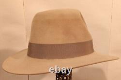 Size 7 1/4 1950s Vintage Resistol Beaver 100 SilverBelly Cowboy Hat Fedora, NICE