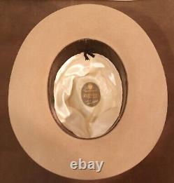 Size 7 1/4 1950s Vintage Resistol Beaver 100 SilverBelly Cowboy Hat Fedora, NICE