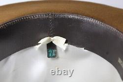 Size 7 1/8 57 Vintage Stetson 3X Beaver Fur Felt Cowboy Hat Brown Made in USA