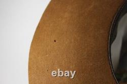 Size 7 1/8 57 Vintage Stetson 3X Beaver Fur Felt Cowboy Hat Brown Made in USA