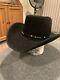 Solid Black Bull Rider Square Cowboy Hat 6x Beaver