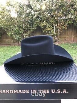 Stetson 200X Hat Cashmere Beaver La Corona Black hat 7-1/8 cowboy 100