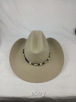 Stetson 30X El Patron 100% Pure Natural Beaver Felt Silverbelly Cowboy Hat 7 3/8