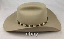 Stetson 30X El Patron 100% Pure Natural Beaver Felt Silverbelly Cowboy Hat 7 3/8