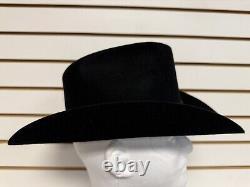 Stetson 3X Beaver COWBOY HAT Size 7 Black WithBlack HatBand Feather XXX Stetson