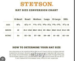 Stetson 3X Beaver Saddle Brown Cowboy Hat Size 7 1/8 Medium Mens Fashion Vintage