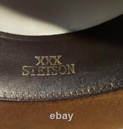 Stetson 3X Beaver Saddle Brown Cowboy Hat Size 7 1/8 Medium Mens Fashion Vintage