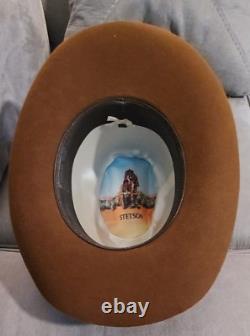 Stetson 3X Beaver Saddle Brown Cowboy Hat Size 7 1/8 Medium Mens Fashion Vintage