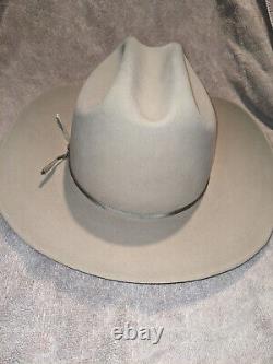 Stetson 3X Beaver Western Cowboy Hat Size 6 7/8 Tan XXX Nice