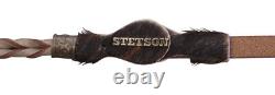 Stetson 4X 100% Buffalo Felt Drifter Pinch Crown Black Cowboy Hat 3 3/4 Brim