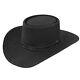 Stetson 4x 100% Buffalo Felt Revenger Gambler Crown Black Cowboy Hat 3 1/2 Brim