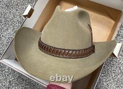 Stetson 4X Beaver Beige Sand Cowboy Hat Size 7 1/4 With Original Box