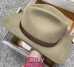 Stetson 4X Beaver Beige Sand Cowboy Hat Size 7 1/4 With Original Box