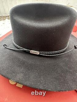 Stetson 4X Beaver Carson Comfort Black Cowboy Hat w Box 6 7/8