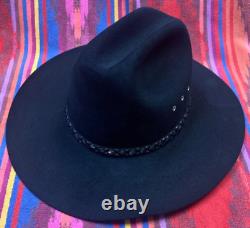 Stetson 4X Beaver Felt Black Size 7 5/8 Cowboy Hat