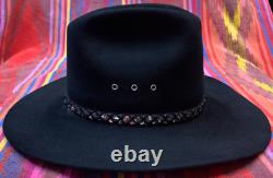 Stetson 4X Beaver Felt Black Size 7 5/8 Cowboy Hat