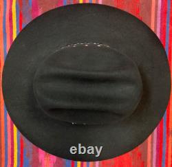 Stetson 4X Beaver Felt Black Size 7 5/8 Cowboy Hat