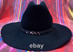 Stetson 4X Beaver Felt Black Size 7 5/8 Cowboy Hat