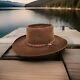 Stetson 4x Beaver Gambler Hat Size 6 7/8 Chocolate Brown Western Cowboy Hats
