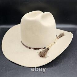 Stetson 4X Beaver Silver Belly Cowboy Hat 7 1/8 Horsehair Tassel