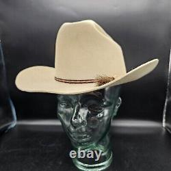 Stetson 4X Beaver Silver Belly Cowboy Hat 7 1/8 Horsehair Tassel