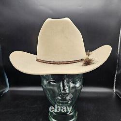 Stetson 4X Beaver Silver Belly Cowboy Hat 7 1/8 Horsehair Tassel