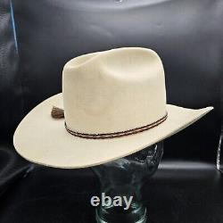 Stetson 4X Beaver Silver Belly Cowboy Hat 7 1/8 Horsehair Tassel