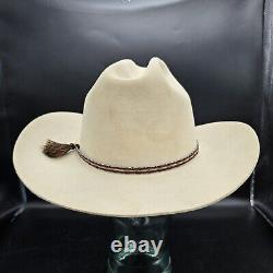 Stetson 4X Beaver Silver Belly Cowboy Hat 7 1/8 Horsehair Tassel