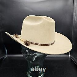 Stetson 4X Beaver Silver Belly Cowboy Hat 7 1/8 Horsehair Tassel