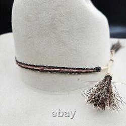 Stetson 4X Beaver Silver Belly Cowboy Hat 7 1/8 Horsehair Tassel