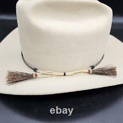 Stetson 4X Beaver Silver Belly Cowboy Hat 7 1/8 Horsehair Tassel