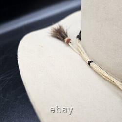 Stetson 4X Beaver Silver Belly Cowboy Hat 7 1/8 Horsehair Tassel