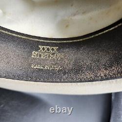 Stetson 4X Beaver Silver Belly Cowboy Hat 7 1/8 Horsehair Tassel