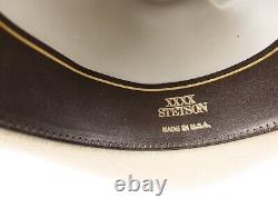 Stetson 4X Beaver Tan Western Cowboy Hat Size 6-3/4 Feathers JBS Branding Charm