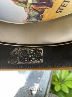 Stetson 4X Beaver Vintage Cowboy Hat Brown Sassanos Clovis, Calif