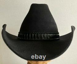 Stetson 4X Beaver XXXX Cowboy Hat Black Size 6 7/8 with Original Box