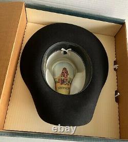 Stetson 4X Beaver XXXX Cowboy Hat Black Size 6 7/8 with Original Box