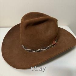 Stetson 4X Beaver vintage suede leather cowboy hat 7 3/8